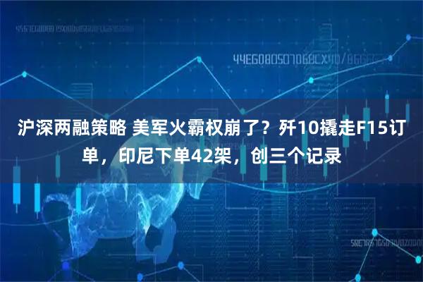 沪深两融策略 美军火霸权崩了？歼10撬走F15订单，印尼下单42架，创三个记录